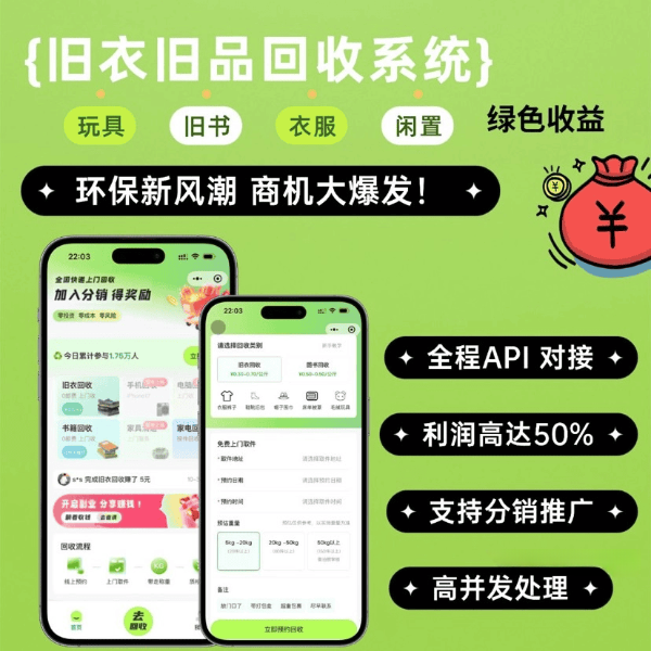 智思旧物1.0.0小程序旧物回收系统Go源码